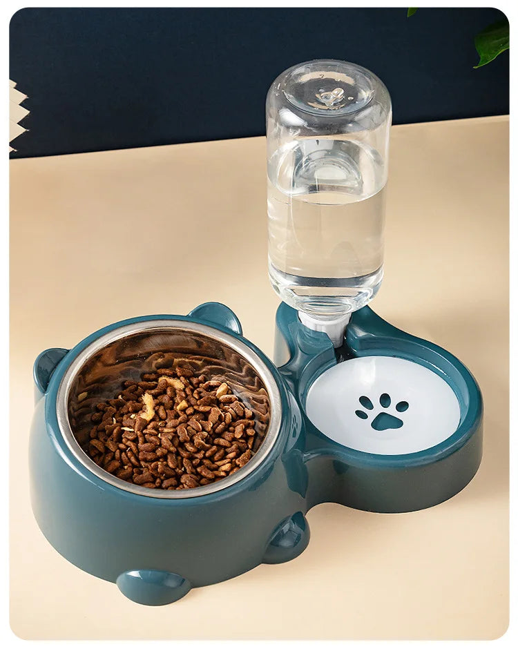 Cat Bowl 2-in-1 Drinking Water Dog Food Pot Water Bowl Rice Pot Pet Supplies Cat Bowl Pet Drinking Water Feeding Integration