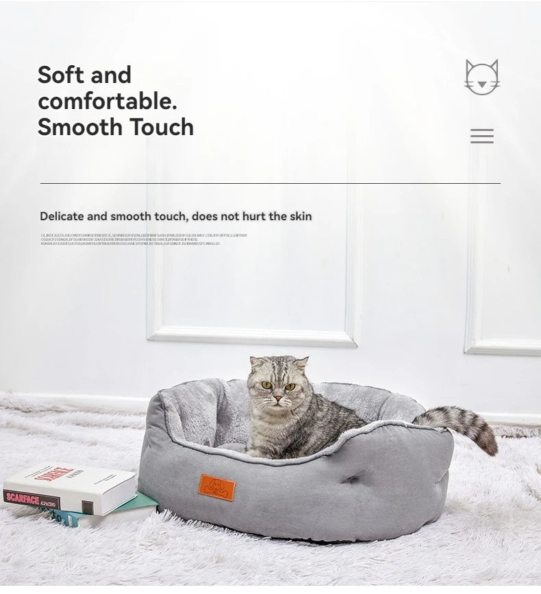 Pet cat bed winter warm plush hugging pet sofa dog bed non-slip removable and washable dog bed cat be