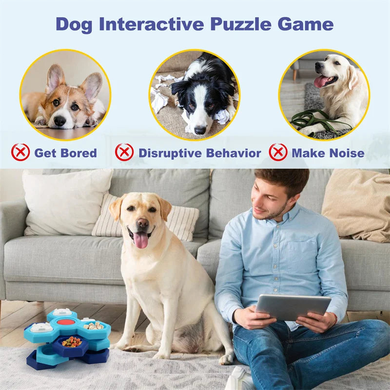 Dog Puzzle Toys Dog Training Boredom Interactive Puzzle Feeding Toys Slow Food Tray Pet Feeding Supplies