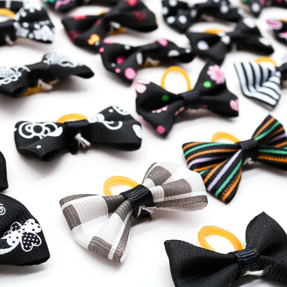 the MINI PAWBLOOM HAIR BOW SET - 10/20/30PCS Small Dog Hair Bows, Pet Bows, Rubber Bands, Cute Pet Puppy Hair Bows for Small Dog, Hair Accessories, Pet Supplies