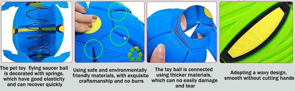 Flying Saucer Bouncing Ball Is A Durable Elastic Fun Dog Pet Toy Suitable for Outdoor Activities Exercise Parent Children Toy