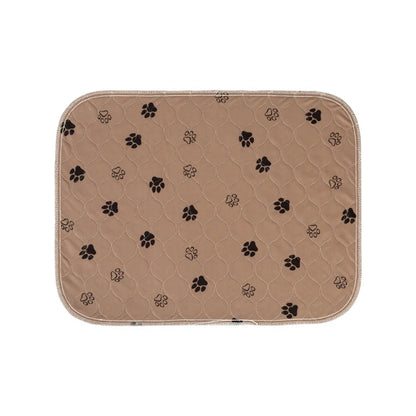 Waterproof Dog Pet Diaper Mat Reusable 3 Layer Absorbent Dog Bed Cat Diaper Pad Bone Paw Print Seat Cover Mat for Sofa Bed Floor