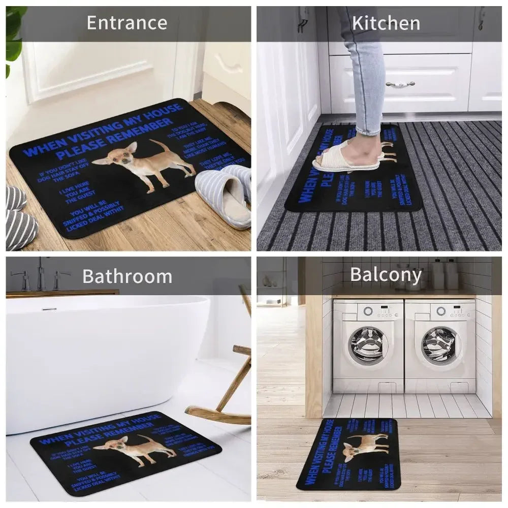 Beagle Dog Doormat Non-Slip Kitchen Bath Mat Living Room Door Floor Entrance Carpet Rug