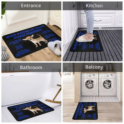 Beagle Dog Doormat Non-Slip Kitchen Bath Mat Living Room Door Floor Entrance Carpet Rug