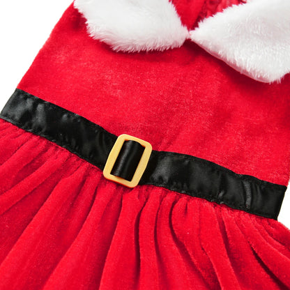 Pet Dog Dresses for Small Dogs Cat Christmas Party Red Princess Skirt Puppy Xmas Dress Chihuahua Yorkies Pug Poodle Costume