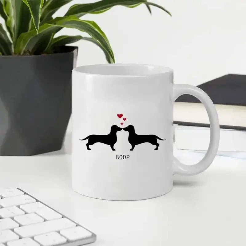 Funny Dachshund Party Mug Ceramic Life Is Short So Are My Legs Mug for Friends and Family Cup Birthdays Parties and Holidays