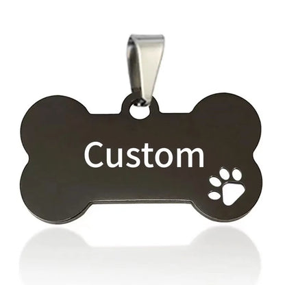 Personalized Dog Tag Stainless Steel Custom Engraved Bone Dog Charm For Pet Collar Dog Id Name Tag Gift Pendant Supplies Jewelry