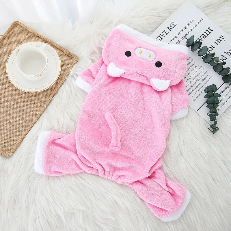 Winter Dog Clothes Warm Fleece Pet Dogs Hoodies Pet Clothes for Small Dogs Chihuahua Puppy Cats Jacket Coat Dog Jumpsuit Costume