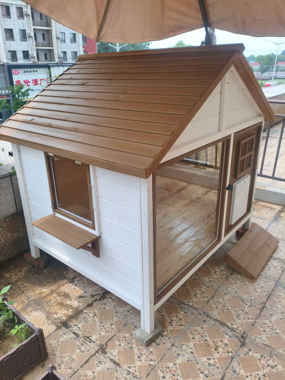 Outdoor chalet preservative wood garden house kindergarten toy simple tool room mobile flower room outdoor dog house