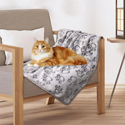Pet Blanket Ultra-soft Fluffy Paw Printed Mat Pet Bed Dog Blanket Warm And Comfortable Blanket Suitable For Cats Dog Accessories