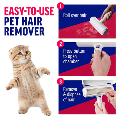 the PET HAIR REMOVER - Pet Hair Remover Roller - Dog & Cat Fur Remover with Self-Cleaning Base - Efficient Animal Hair Removal Tool - Perfect for Furniture