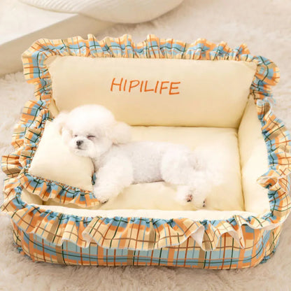 Autumn and winter puppy sleeping mat, seasonal pet small sofa, dog bed, dog mat, cat nest, pet nest