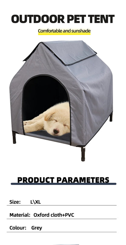 Manufacturer Wholesale Summer Dog Tent Waterproof Breathable Square Shape Classic Style Foldable with Packing