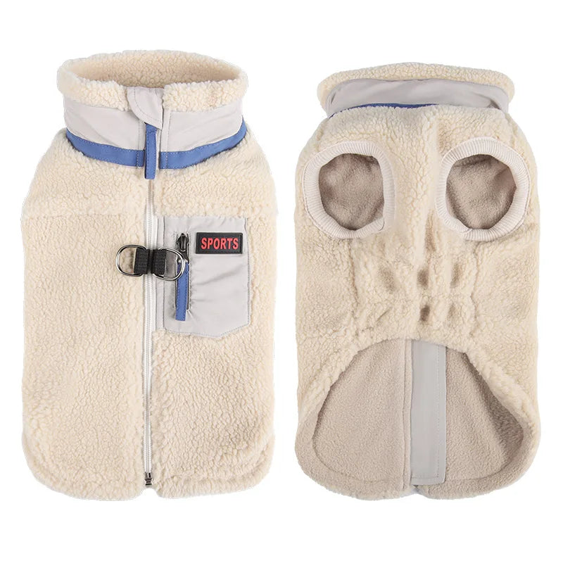 Warm Fleece Pet Clothes for Small Medium Dogs Vest with D ring Puppy Outfits French Bulldog Yorkies Poodle Costumes Pug Coats