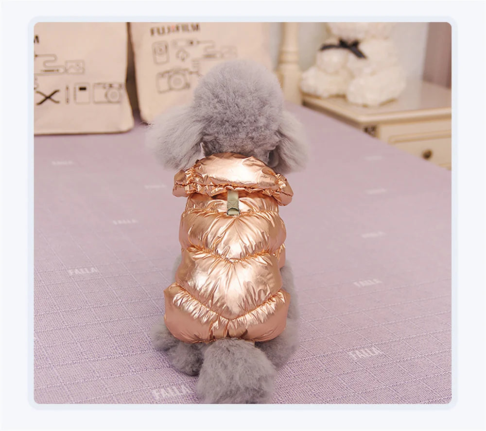 Waterproof Pet Jumpsuits Winter Fleece Dog Clothes Coat with D-ring for Small Dogs Yorkshire Bichon Puppy Clothing ropa perro