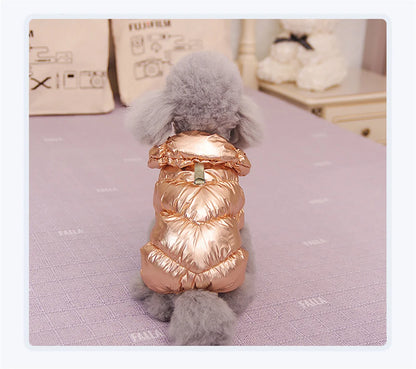 Waterproof Pet Jumpsuits Winter Fleece Dog Clothes Coat with D-ring for Small Dogs Yorkshire Bichon Puppy Clothing ropa perro