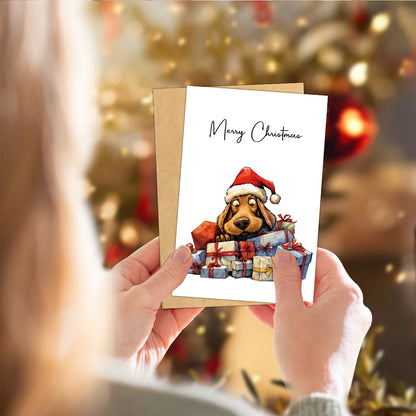 12pcs Christmas Greeting Cards With Envelope-Cute Dog,Snowman,Xmas Thank You Card,Handwritten Christmas Message For Mailing Gift