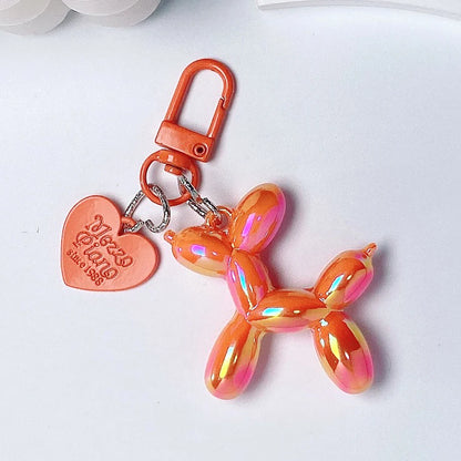 Cute Acrylic Cartoon Balloon Dog Keychains for Women Y2k Bag Pendant Couple Car Key Chains Jewelry Gift Decoration Accessories
