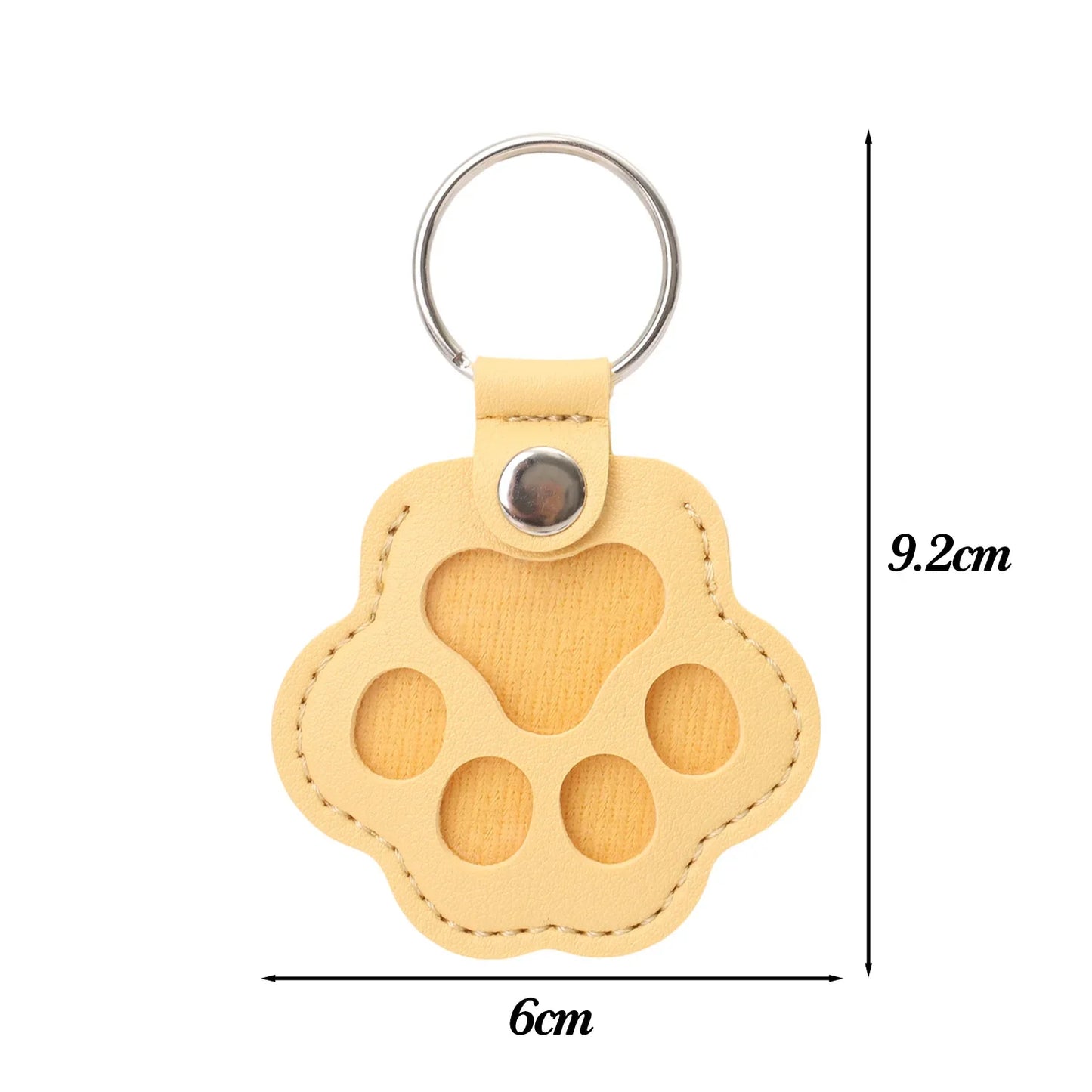 Pet Hair Memorial Keychain PU Leather Keepsake Locket for Cat Dog Fur Collection Memorial Keyring Gifts Decoration Accessories