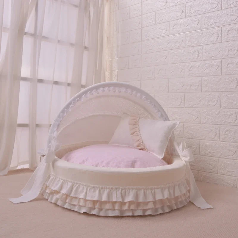 Comfortable Pet Sofa Cradle Dog Bed Overall Washable Luxury Kennel Dog Round Bed