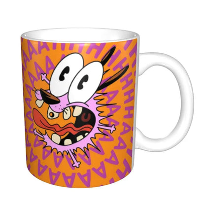 Personalized C-Courage The Cowardly Dog Coffee Mug DIY Ceramic Milk Tea Mug Cup