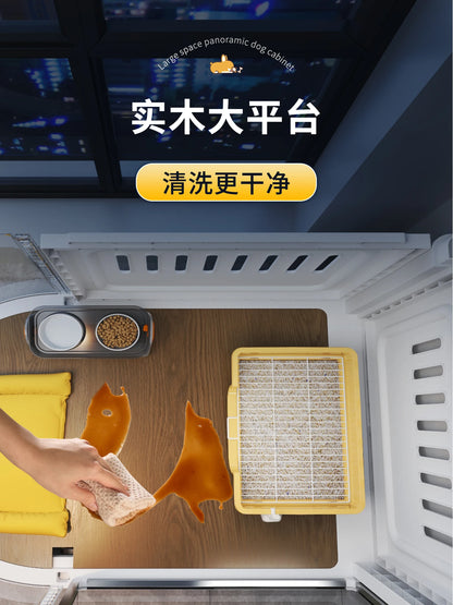 the GALAXY DOGHOUSE - New Kennel Luxury Villa, Pet Dog Cage, Small Dog Indoor Household Large Space Dog Villa with Wheels