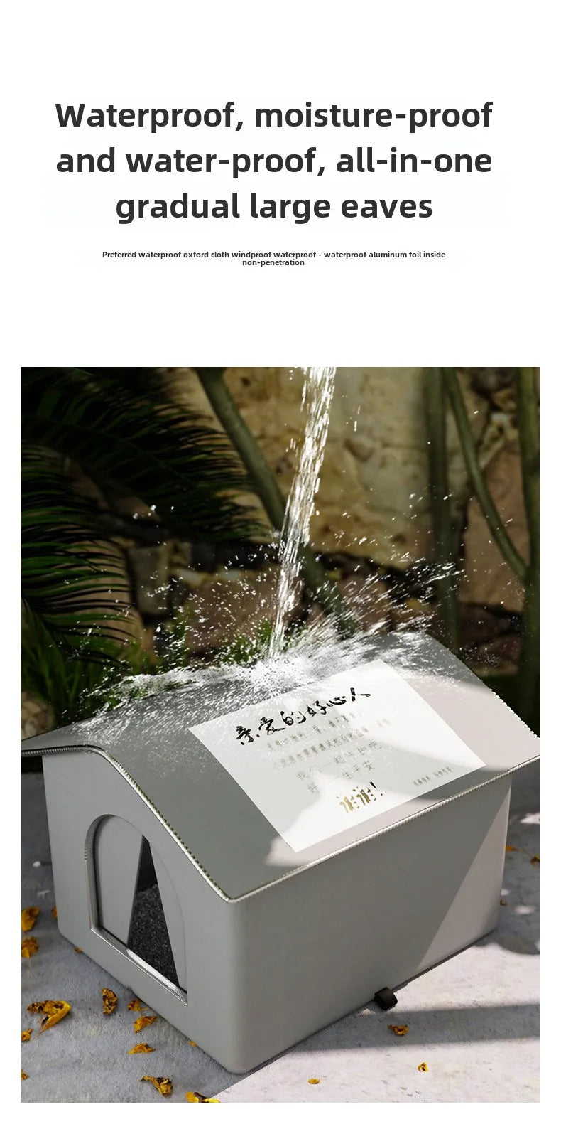 the STRAY HOUSE - Stray Cat/Doghouse, Waterproof Outdoor Winter Warm Pet Cave, Sleeping Beds Home, Foldable Washable for Small Dog/Puppy Supplies