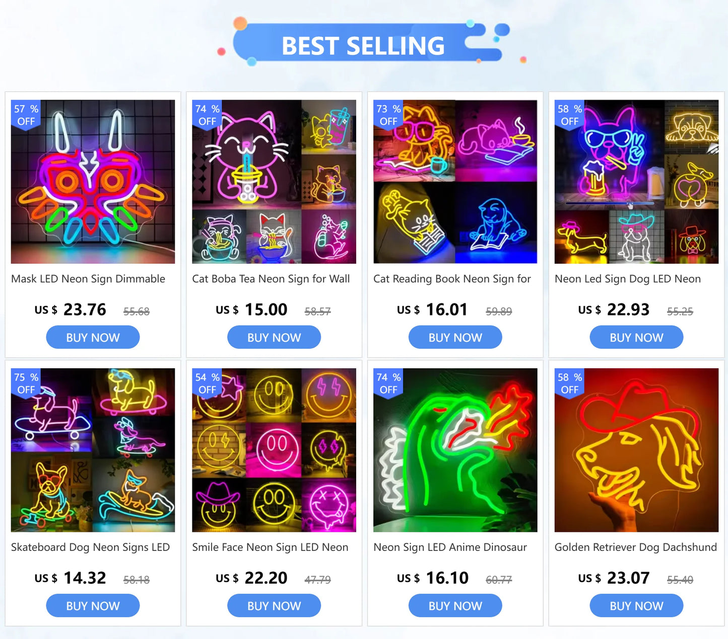 Skateboard Dog Neon Signs LED Neon Light Sign Light Up Neon Signs Wall Decor for Game Room Bedroom HomeBar Living Room kids room