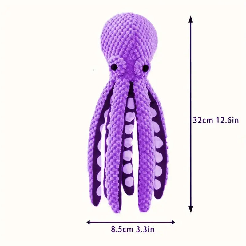 the TIDAL TOOTH CHEW TOY - Pet Plush Toy, Cat/Dog Voice Octopus Shell Puzzle Toy, Bite Resistant Interactive Pet Dog Teeth Cleaning Chew Toy, Pet Supplies