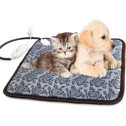 Pet Electric Blanket Winter Warming Pad Cat Dog Heated Nest Waterproof Warmer Power-Off Protection Bite-Resistant Mat Bed Gift