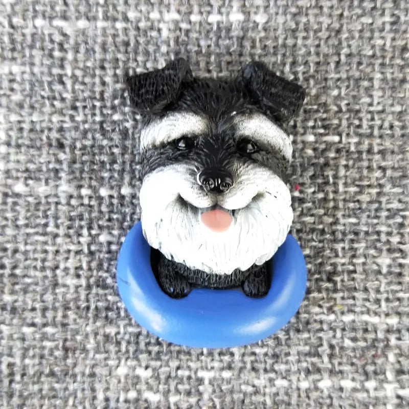 3D animal magnet refrigerator sticker simulation dog labrador Pug corgi Teddy Bichon resin Craft wall door home decoration gifts
