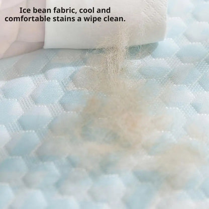 Spring and Summer Upgraded Pillow Sofa Pet Nest, Ice Silk Cat and Dog Cooling Pad, Washable Bottom Waterproof and Anti slip