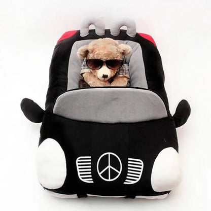 70x50cm Car Shape Luxury Dog Cat Bed Warm Pet Teddy Warm Sofa Puppy Nest Cushion Kitten Winter Fashion Padded Kennel With Mat