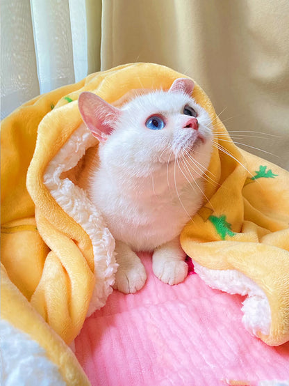 Pet soft blanket cat and dog cover quilt soft and comfortable flannel blanket pet mat