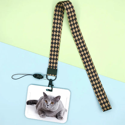 Cat and dog pattern Bank Credit ID Card Student Bus Card Holders Storage Protective Shell Pendant