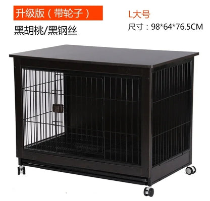 Wholesale Decorative Crates Wooden Stainless Steel Heavy Duty Pet Cage Furniture Dog Kennels Stackable Dog Cages