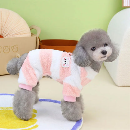 Winter Fleece Dog Jumpsuit Onesie For Small Dogs Shih Tzu Yorkie Pet Clothing Puppy Pajamas Costumes Overalls Outfit Pyjamas XXL