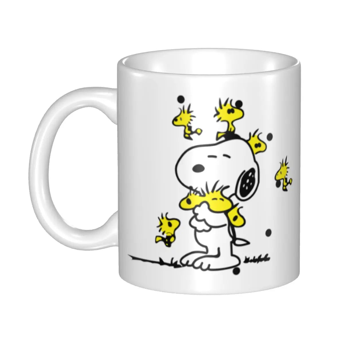 Manga Snoopy Woodstock Cartoon Dog Coffee Mug DIY Customized Ceramic Tea Milk Mug