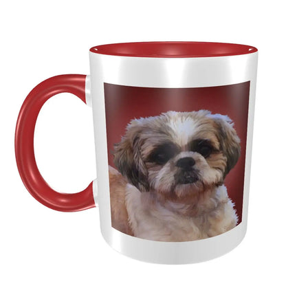 Shih Tzu Dog Mug Funny Ceramic Coffee Cups Tea Mugs Milk Cup Drinkware Gifts for Friends