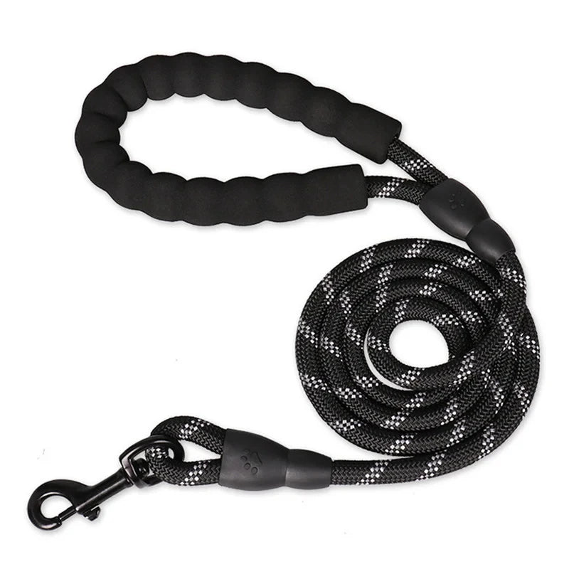 the COMFORT GRIP SAFETY LEASH - Reflective Dog Leash with Comfortable Padded Handle - Double Heavy Duty Traction Rope for Strong Dogs - Enhance Safety and Control