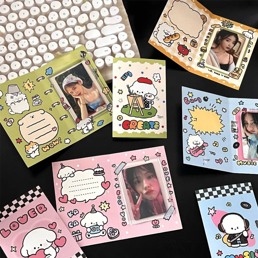 20 Pcs Cute Dog Folding Card Packaging Material Card Shipping Message Card Gift Packaging Greeting Card