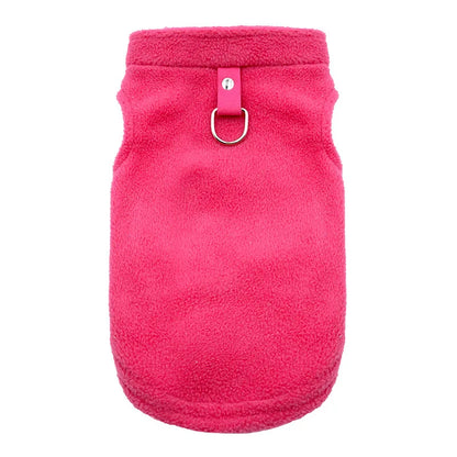 Pet Fleece Vest with Soft and Warm Fleece Sleeveless Design Unconstrained Forelimbs Autumn and Winter Warm Pet Clothing