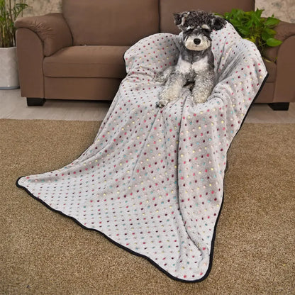 Soft Fluffy High Quality Pet Blanket Cute Cartoon Pattern Pet Mat Warm And Comfortable Blanket For Cat Dogs Mat Cover Pet Suppli