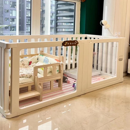 Minimalist Style Pet Supplies Pet Store Doghouse Acrylic Fence Small Pet Dog Interior Decoration Transparent Isolation Pet Bed