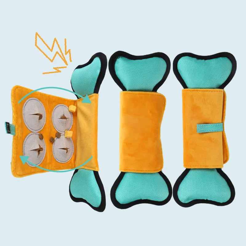 Plush Pet Dog Sniffing Toys Interactive Dog Squeaky Toy Bite-Resistant Pet Chew Toy for Small Medium Large Dogs Pet Supplies