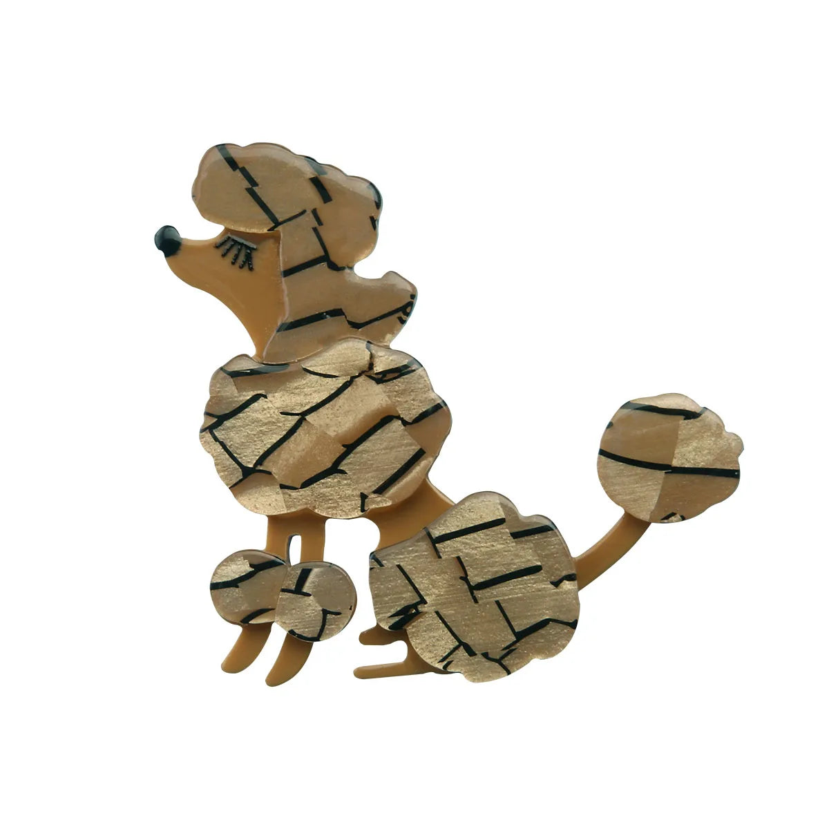 Pets Dog Pin Brooch Vintage Design Acrylic Dog Poodle Brooch for Teens Girls Women Handmade Lovely Animal Dog Brooch Jewelry