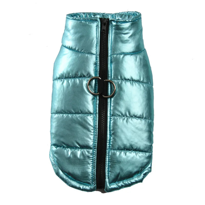 Waterproof Pet Jacket Winter Warm Dog Clothing Outdoor High Neck Vest Coat With D-ring For Small Medium Dogs Cats Chihuahua