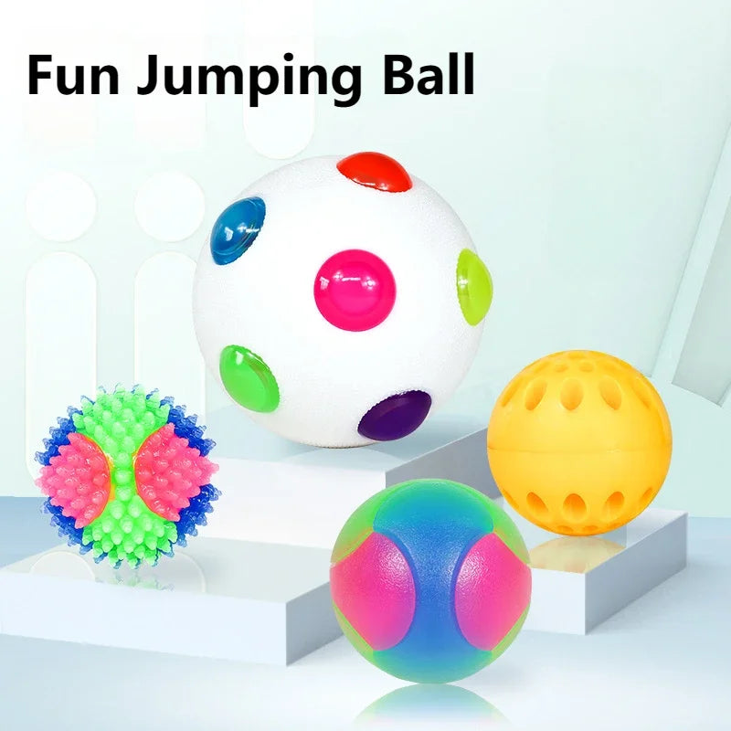 Dog Toy Glowing Ball LED Puppy Balls Flashing Elastic Ball Toy Pet Color Light Ball Interactive Toys For Cats Small Dogs Child