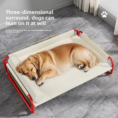 Dog camp bed summer kennel four seasons pet sofa off the ground moisture-proof medium and large removable dog bed
