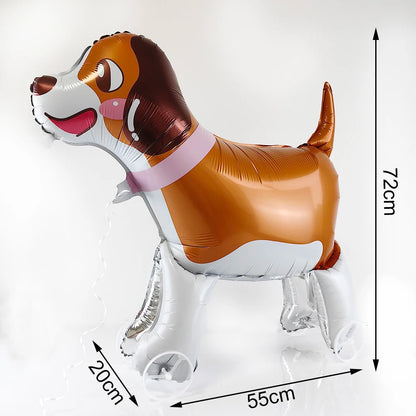 Dog Balloon Corgi Husky Puppy Foil Balloon Dog Paw Ballon Paw Print Balloons Dog Balloon for Puppy Birthday Decorations Supplies